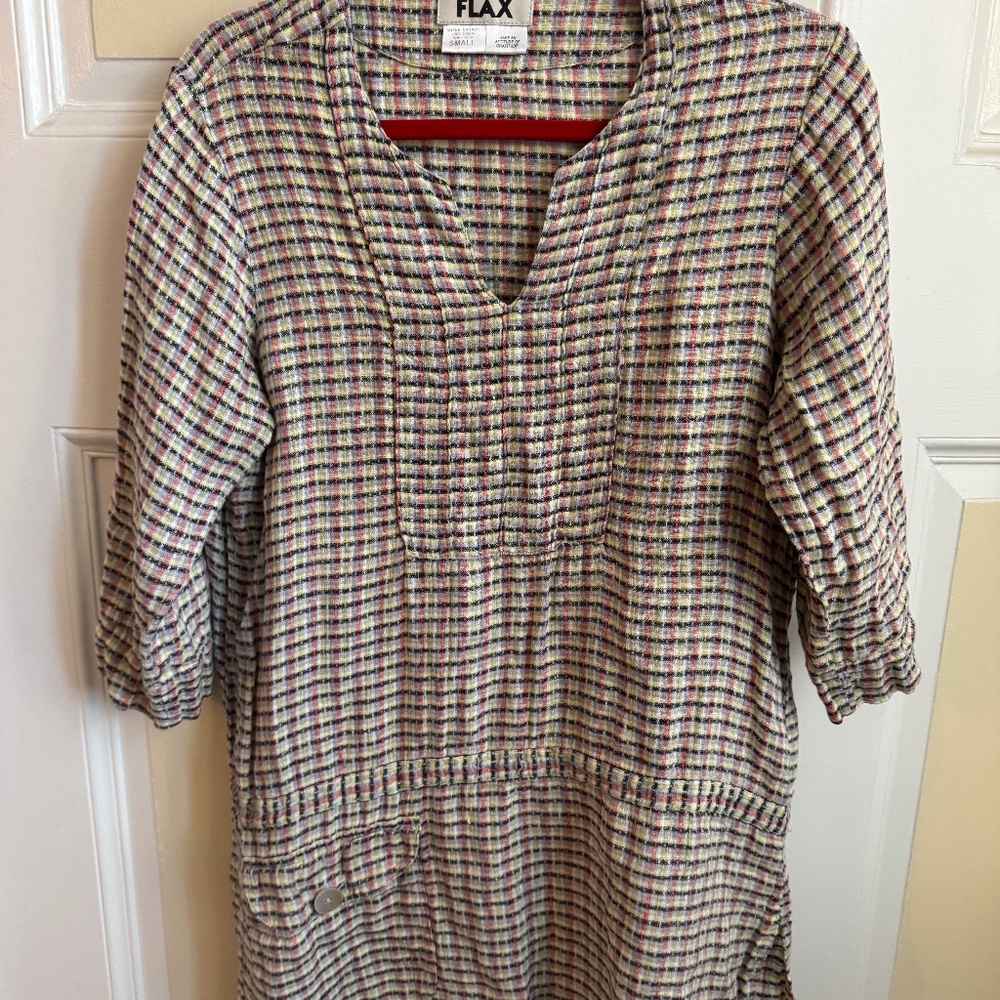Flax Checkered Tunic